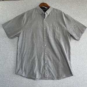 Visive Shirt Men's 2XL Gray Short Sleeve Button Up Pocket Light Weight
